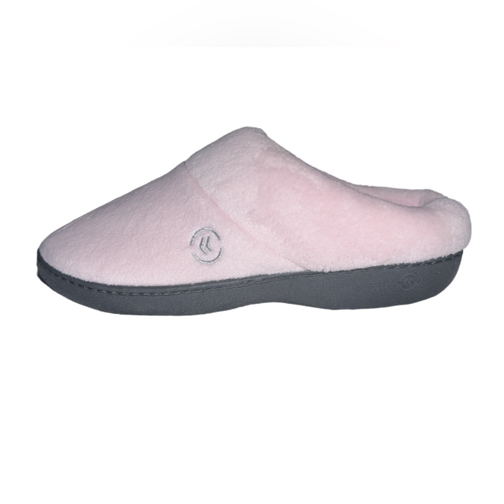 Isotoner Signature Micro Terry Sport Hoodback Indoor/Outdoor Slippers 8-8.5 NWT - Picture 2 of 6